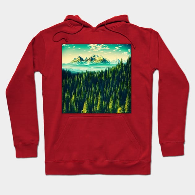 Green Beautiful Forest Hoodie by Beautiful Forest